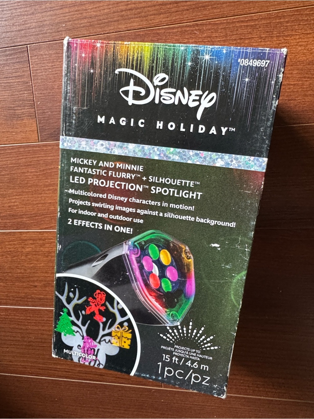 Disney Magic Holiday Projection Spotlight - Red Green Blue Accents